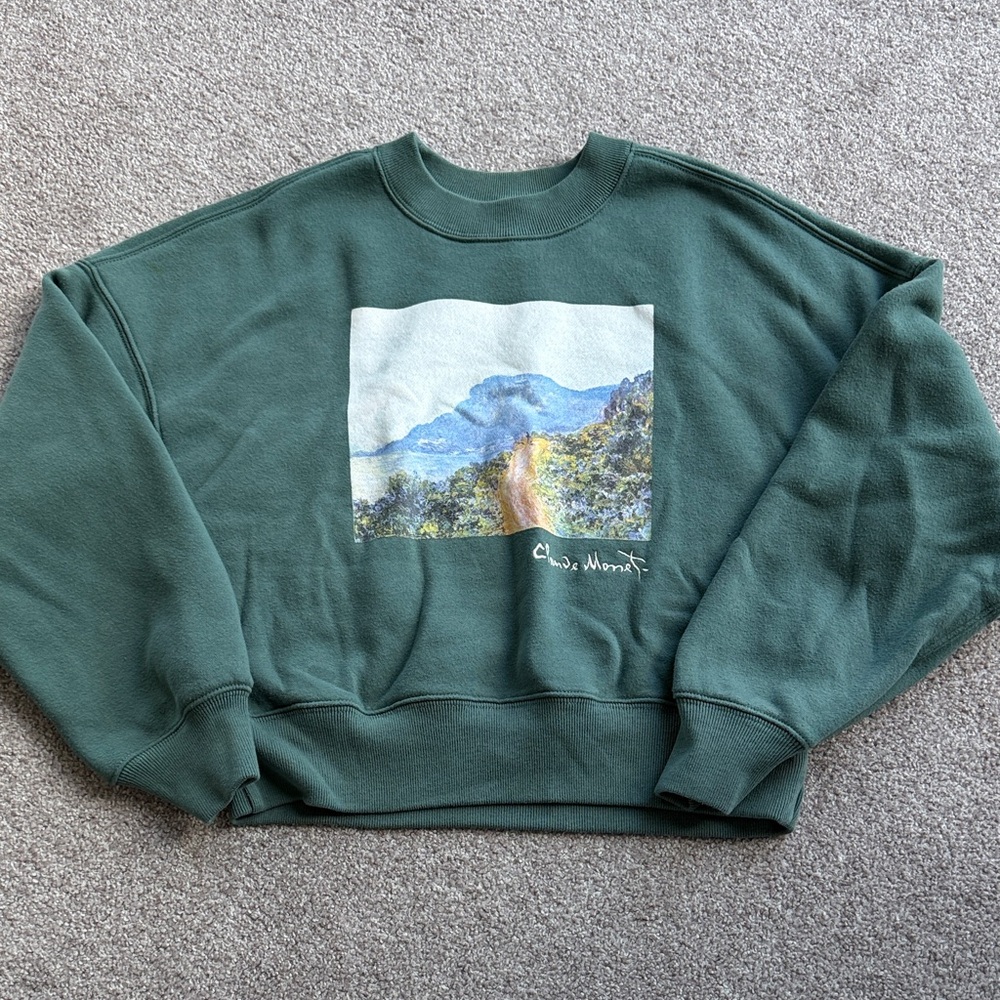 Abercrombie & Fitch Forest Green Crewneck Sweater